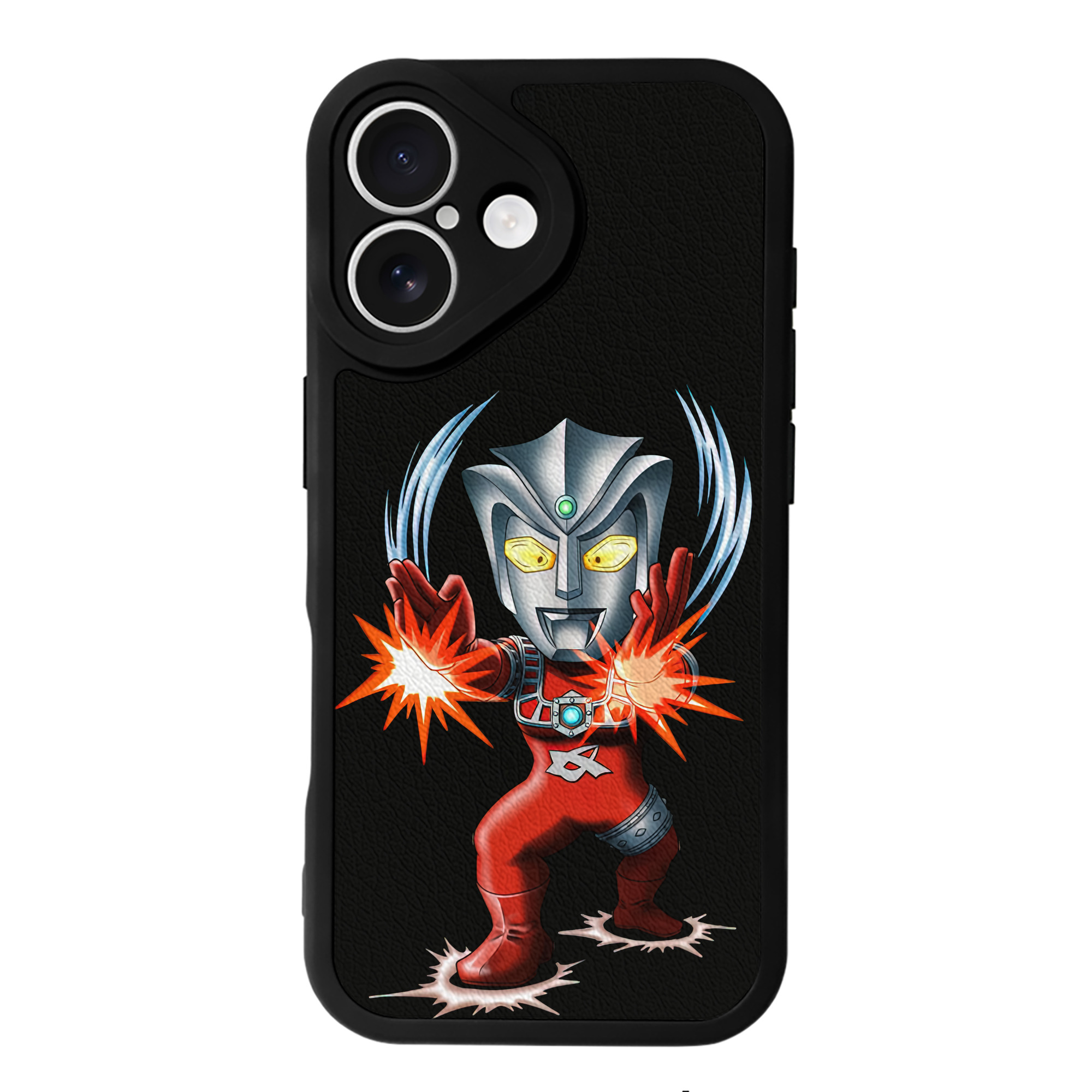 （画像用） ウルトラマン Ultraman 【iPhone 16シリーズ対応】シリコンスマホケース（レザー調） 材質：シリコン